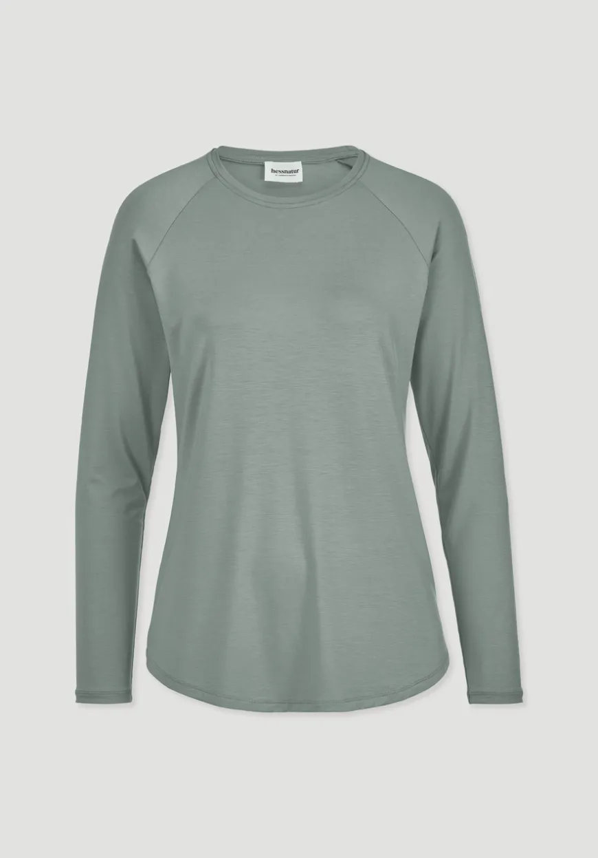 hessnatur Longsleeve Regular ACTIVE COMFORT aus TENCEL™ Lyocell von|Damen Shirts & Tops|Yoga & Activewear