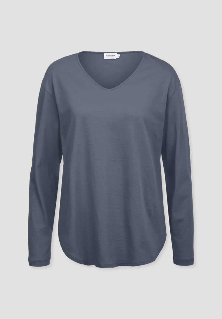 hessnatur Longsleeve Relaxed ACTIVE LIGHT aus reiner Bio-Baumwolle von|Damen Shirts & Tops|Yoga & Activewear