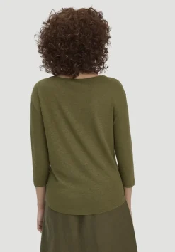 hessnatur Longsleeve Relaxed aus Leinen mit reiner Bio-Baumwolle von|Damen Shirts & Tops