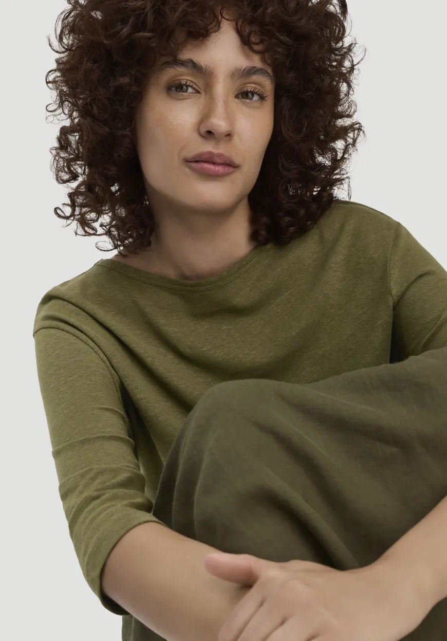 hessnatur Longsleeve Relaxed aus Leinen mit reiner Bio-Baumwolle von|Damen Shirts & Tops