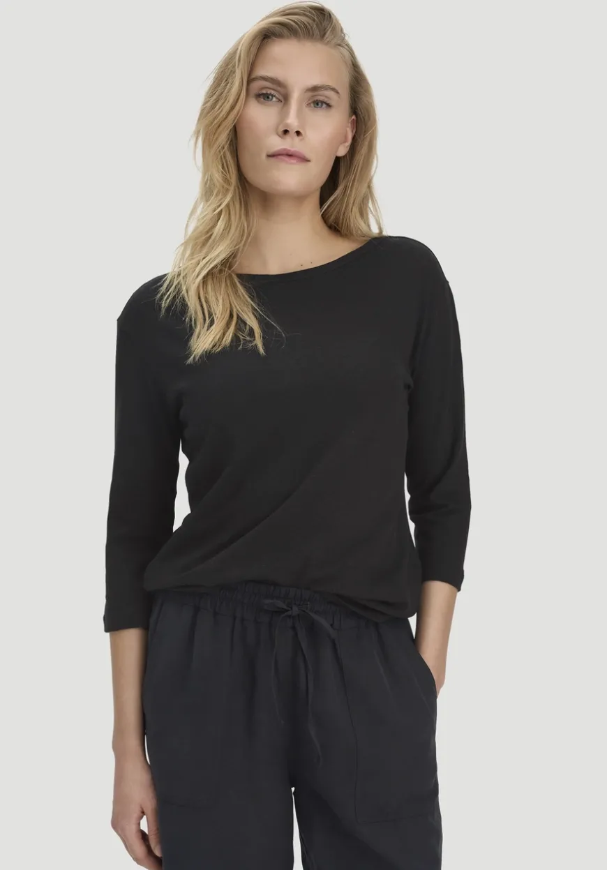 hessnatur Longsleeve Relaxed aus Leinen mit reiner Bio-Baumwolle von|Damen Shirts & Tops