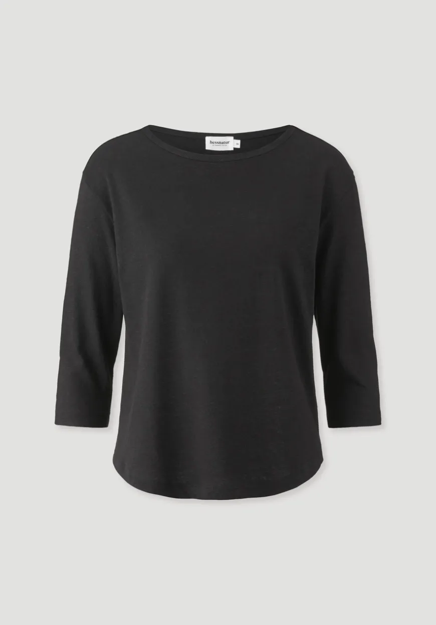 hessnatur Longsleeve Relaxed aus Leinen mit reiner Bio-Baumwolle von|Damen Shirts & Tops