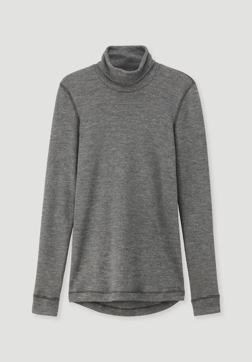 hessnatur Longsleeve SILK & WARM TOUCH mit Bio-Merinowolle und Seide von|Damen Unterhemden|Unterhemden