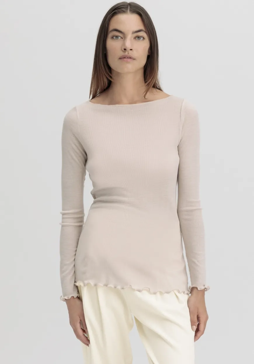 hessnatur Longsleeve WARM TOUCH aus Bio-Merinowolle und TENCEL™ Lyocell von|Damen Unterhemden|Unterhemden