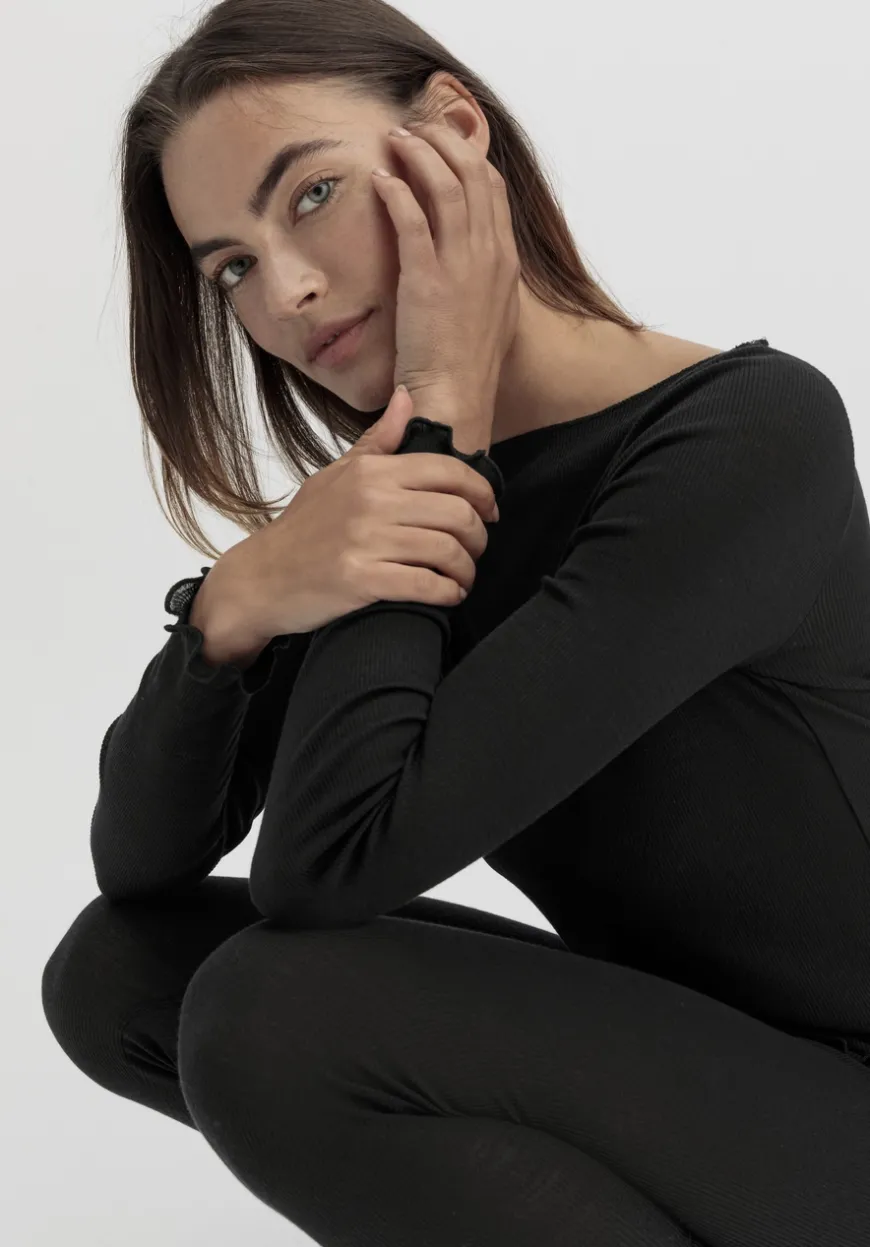 hessnatur Longsleeve WARM TOUCH aus Bio-Merinowolle und TENCEL™ Lyocell von|Damen Unterhemden|Unterhemden