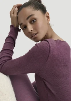hessnatur Longsleeve WARM TOUCH aus Bio-Merinowolle und TENCEL™ Lyocell von|Damen Unterhemden|Unterhemden