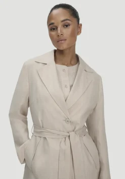 hessnatur Mantel Regular aus reinem Leinen von|Damen Jacken & Mäntel