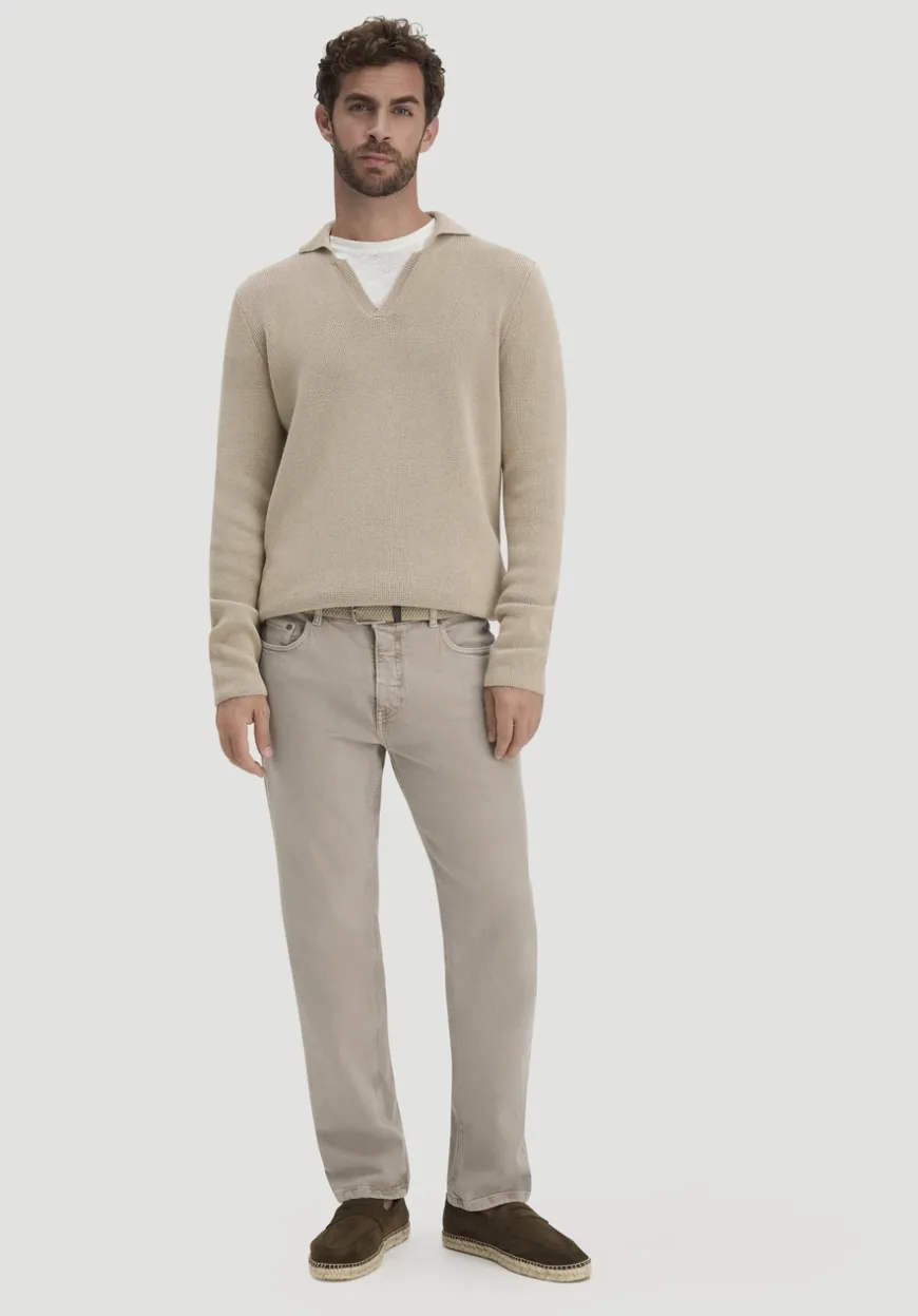 hessnatur Milano Strick Polo Regular aus Leinen mit Bio-Baumwolle und LENZING™ ECOVERO™ Viskose von|Herren Pullover