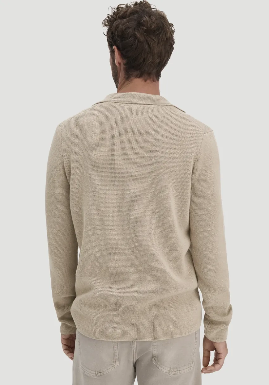 hessnatur Milano Strick Polo Regular aus Leinen mit Bio-Baumwolle und LENZING™ ECOVERO™ Viskose von|Herren Pullover