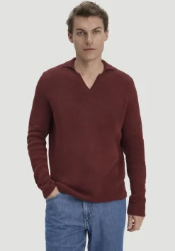 hessnatur Milano Strick Polo Regular aus Leinen mit Bio-Baumwolle und LENZING™ ECOVERO™ Viskose von|Herren Pullover