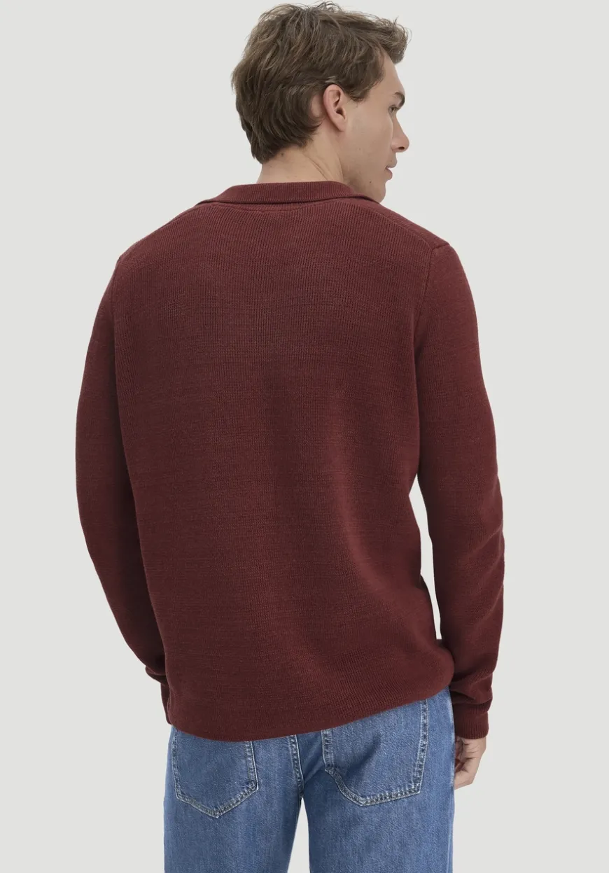 hessnatur Milano Strick Polo Regular aus Leinen mit Bio-Baumwolle und LENZING™ ECOVERO™ Viskose von|Herren Pullover