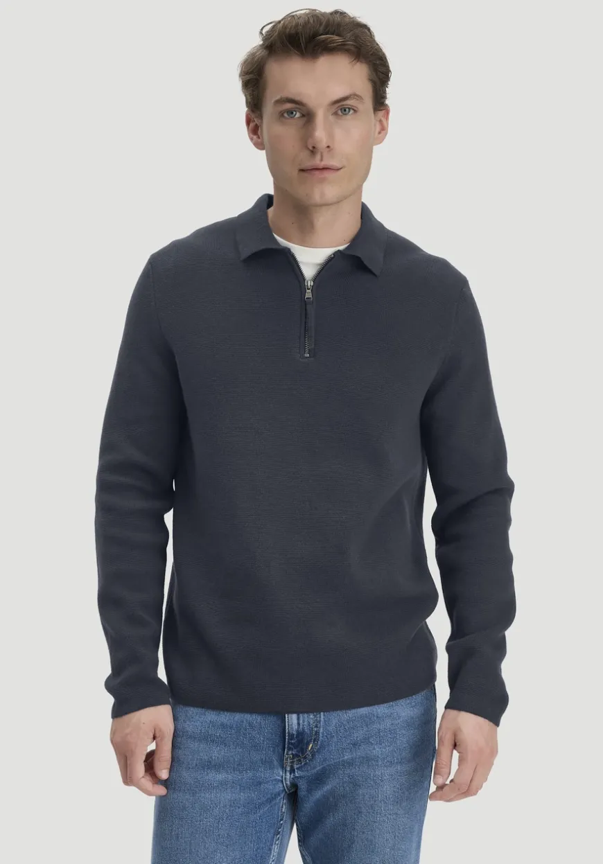hessnatur Milano Strick Polo Regular aus Bio-Baumwolle und Bio-Schurwolle von|Herren Pullover|Strick