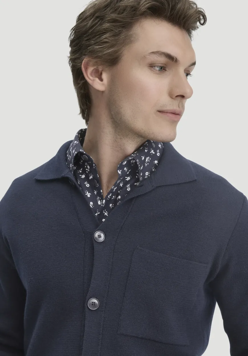 hessnatur Milano Strick Sakko Regular aus Bio-Merinowolle und Bio-Baumwolle von|Herren Strickjacken