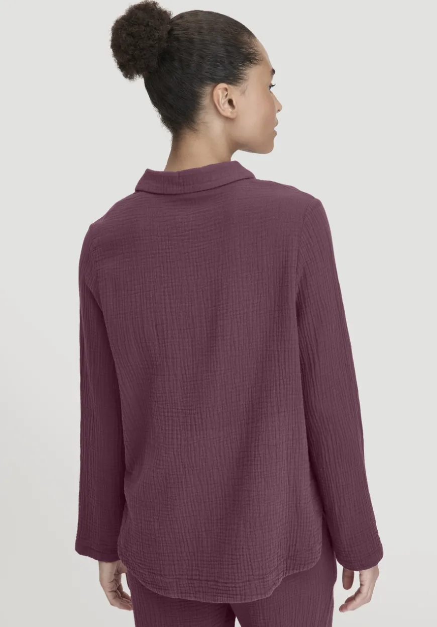 hessnatur Musselin Hemd Oversize PURE COMFORT aus reiner Bio-Baumwolle von|Damen Nachtwäsche|Nachtwäsche