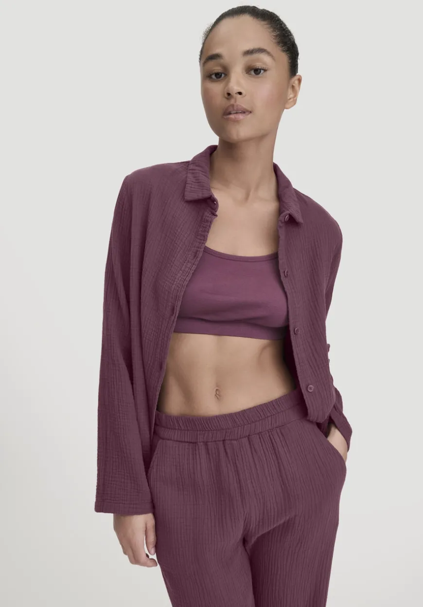hessnatur Musselin Hemd Oversize PURE COMFORT aus reiner Bio-Baumwolle von|Damen Nachtwäsche|Nachtwäsche