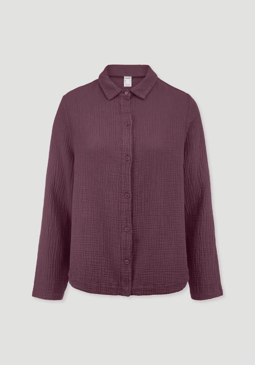 hessnatur Musselin Hemd Oversize PURE COMFORT aus reiner Bio-Baumwolle von|Damen Nachtwäsche|Nachtwäsche