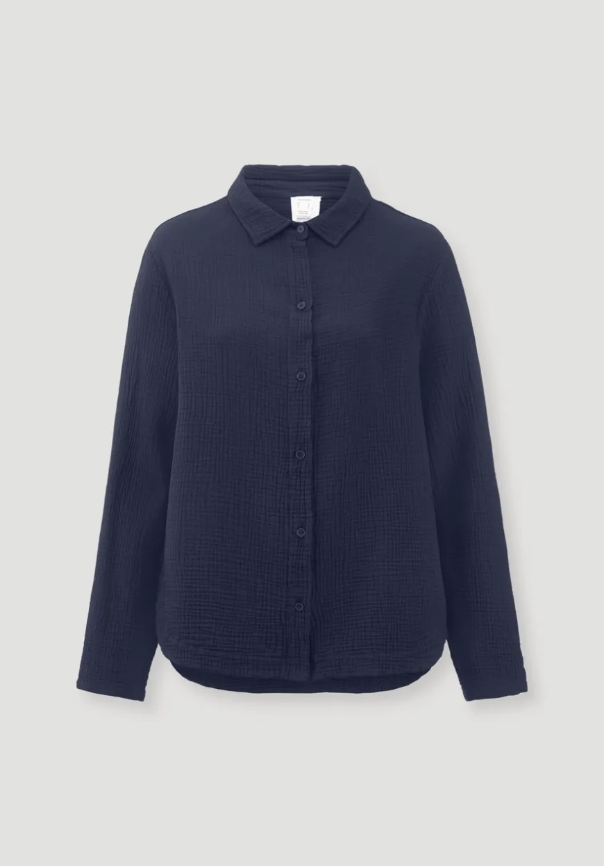 hessnatur Musselin Hemd Oversize PURE COMFORT aus reiner Bio-Baumwolle von|Damen Nachtwäsche|Nachtwäsche