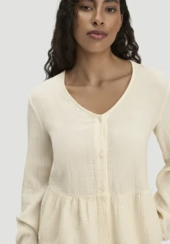 hessnatur Musselin Pyjamabluse PURE COMFORT aus reiner Bio-Baumwolle von|Damen Nachtwäsche|Nachtwäsche