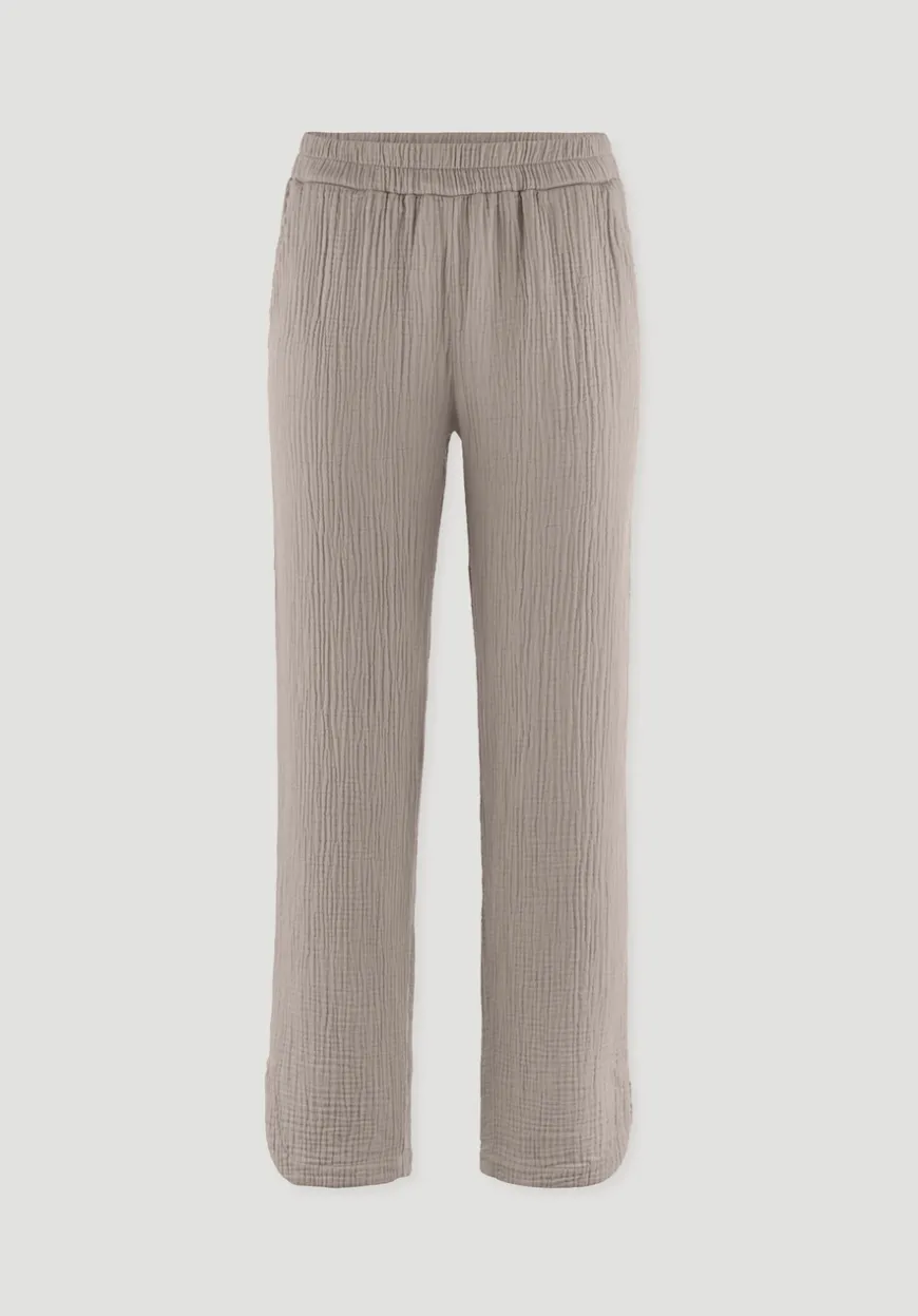 hessnatur Musselin Schlafhose Regular PURE COMFORT aus reiner Bio-Baumwolle von|Damen Nachtwäsche|Nachtwäsche