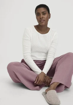 hessnatur Musselin Schlafhose Relaxed PURE COMFORT aus reiner Bio-Baumwolle von|Damen Nachtwäsche|Nachtwäsche