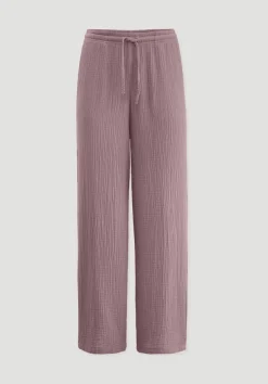 hessnatur Musselin Schlafhose Relaxed PURE COMFORT aus reiner Bio-Baumwolle von|Damen Nachtwäsche|Nachtwäsche