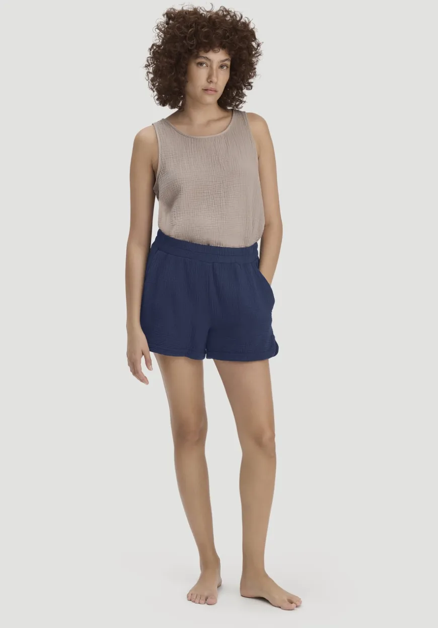 hessnatur Musselin Schlafshorts PURE COMFORT aus reiner Bio-Baumwolle von|Damen Nachtwäsche|Nachtwäsche
