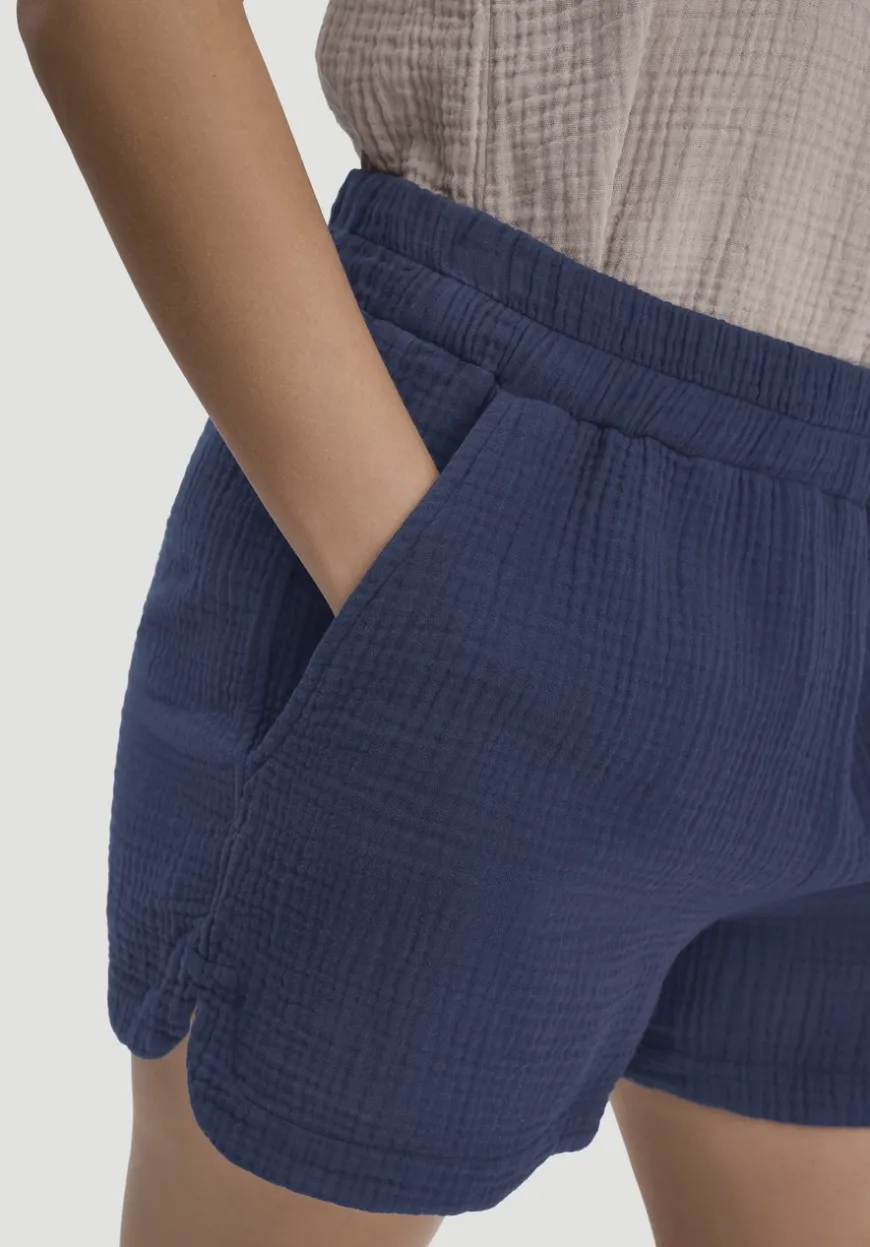 hessnatur Musselin Schlafshorts PURE COMFORT aus reiner Bio-Baumwolle von|Damen Nachtwäsche|Nachtwäsche