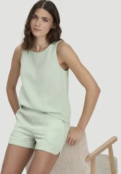 hessnatur Musselin Schlafshorts PURE COMFORT aus reiner Bio-Baumwolle von|Damen Nachtwäsche|Nachtwäsche