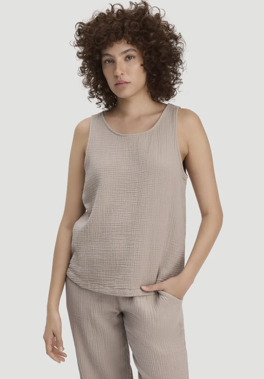 hessnatur Musselin Top PURE COMFORT aus reiner Bio-Baumwolle von|Damen Nachtwäsche|Nachtwäsche