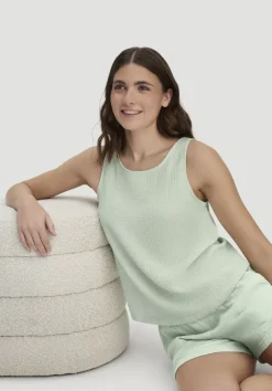 hessnatur Musselin Top PURE COMFORT aus reiner Bio-Baumwolle von|Damen Nachtwäsche|Nachtwäsche