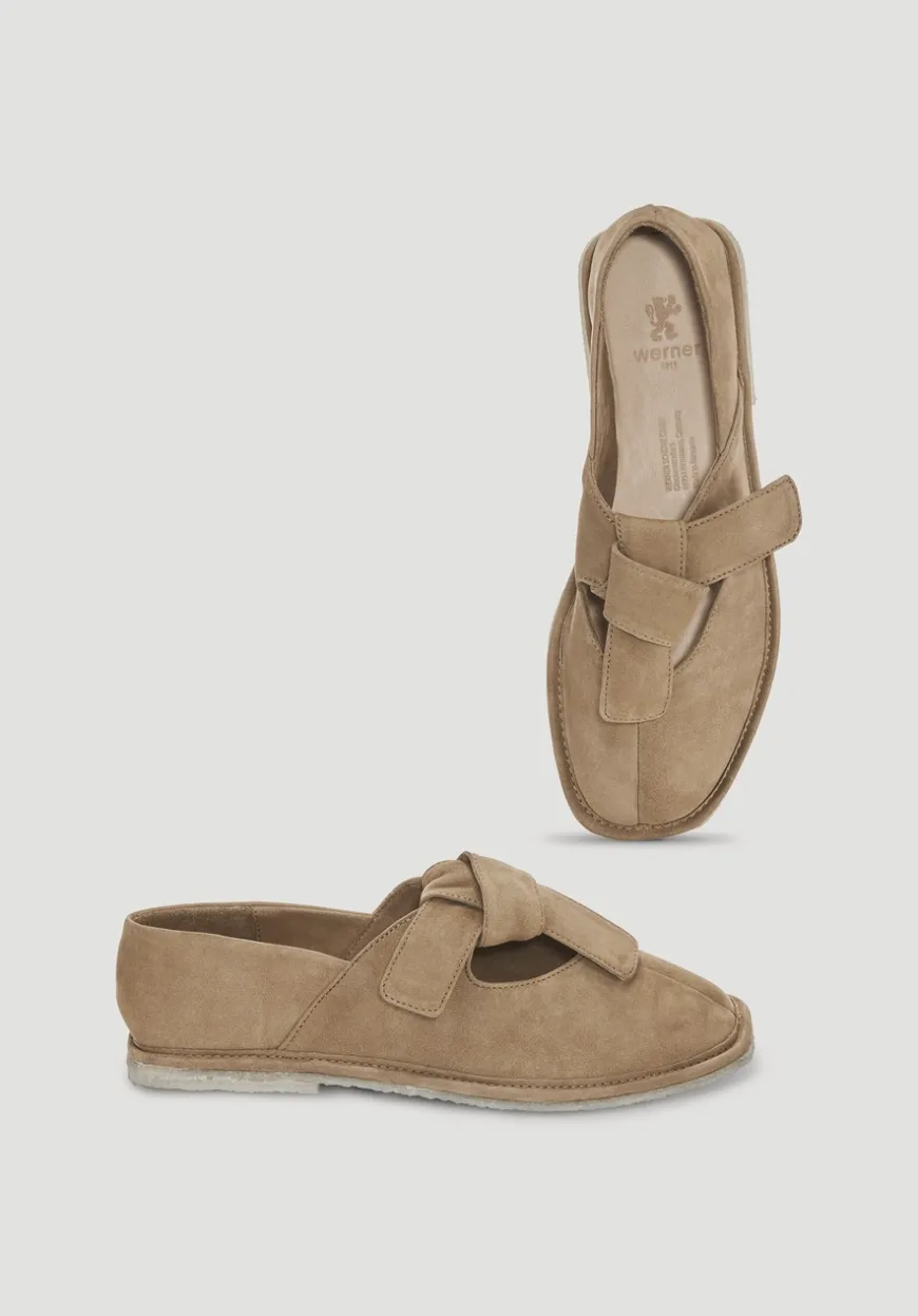 hessnatur Pantolette aus chromfrei gegerbtem Nubuk-Leder von|Damen Schuhe