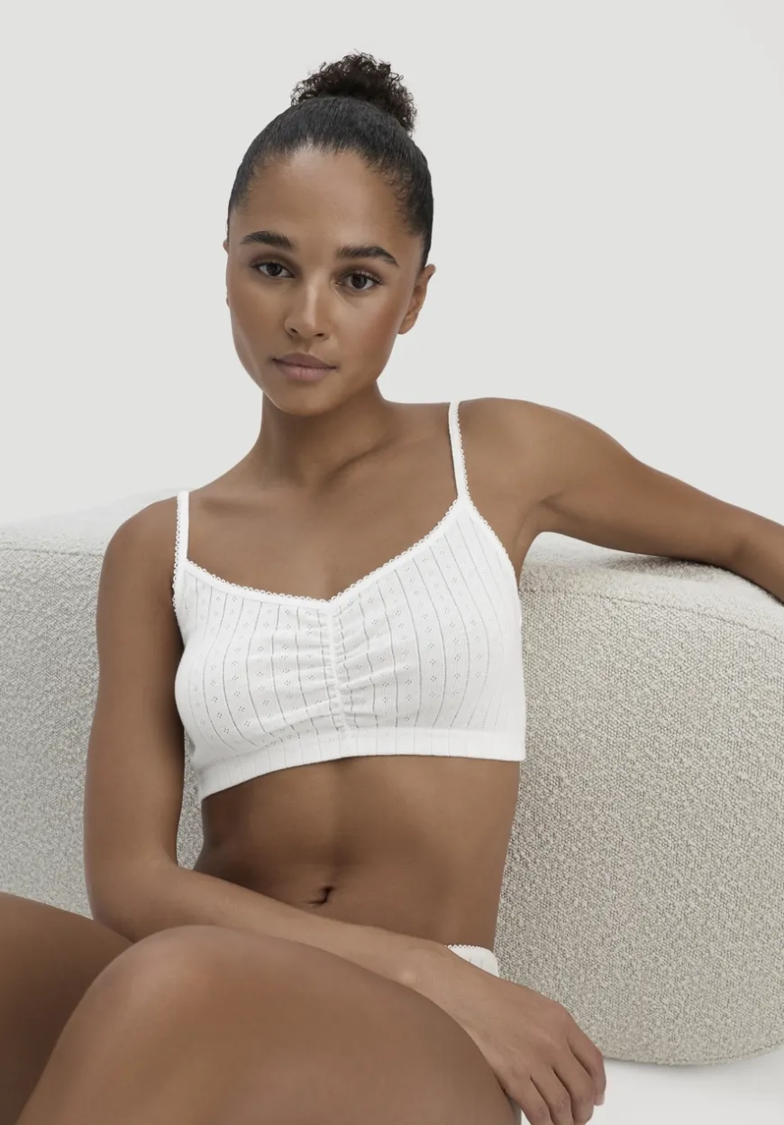 hessnatur Pointelle Bustier PURE COTTON aus reiner Bio-Baumwolle von|Damen Bhs|Bhs & Bustiers