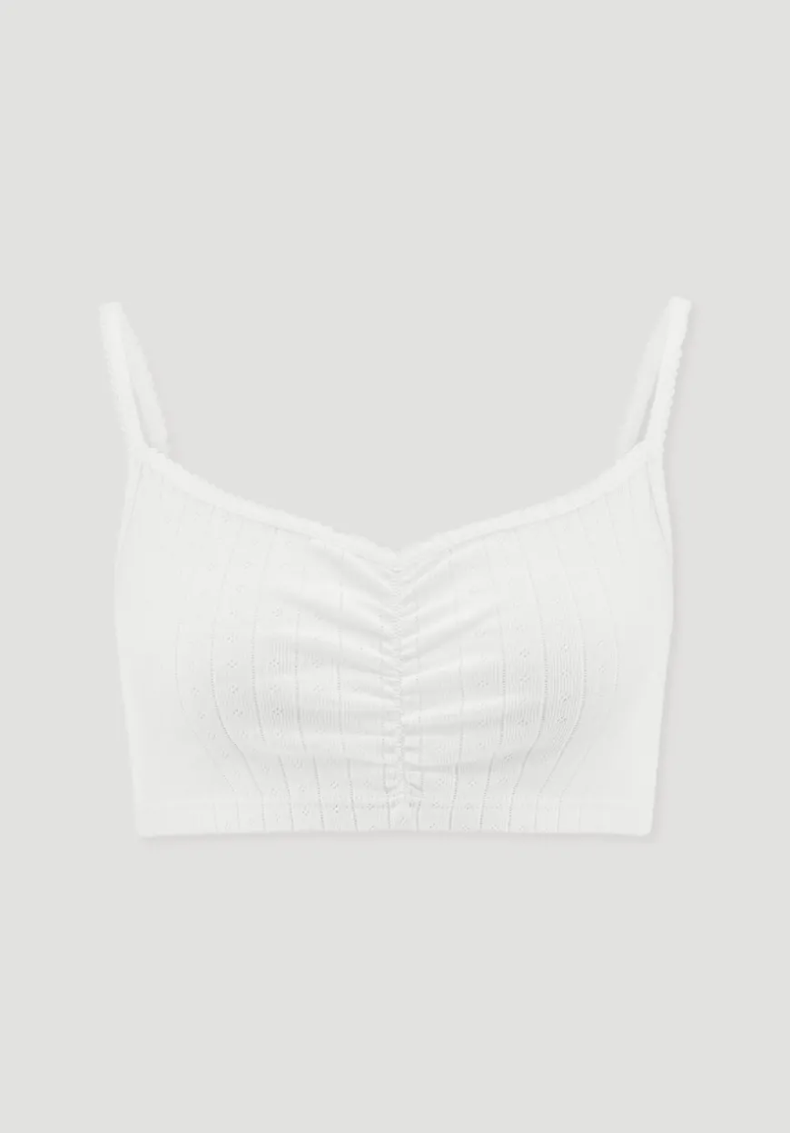 hessnatur Pointelle Bustier PURE COTTON aus reiner Bio-Baumwolle von|Damen Bhs|Bhs & Bustiers