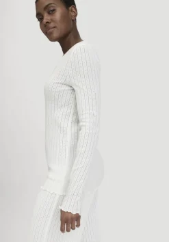hessnatur Pointelle Henley Schlafshirt PURE COTTON aus reiner Bio-Baumwolle von|Damen Nachtwäsche|Nachtwäsche