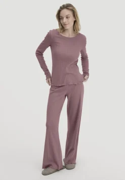 hessnatur Pointelle Loungeshirt PURE COTTON aus reiner Bio-Baumwolle von|Damen Nachtwäsche|Nachtwäsche