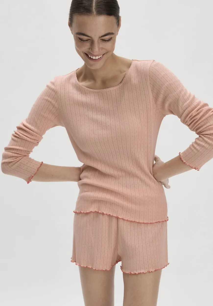 hessnatur Pointelle Loungeshirt PURE COTTON aus reiner Bio-Baumwolle von|Damen Pure Pointelle