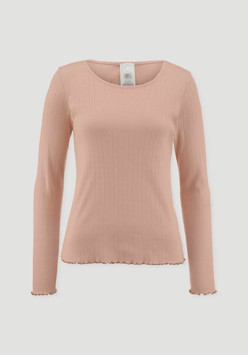 hessnatur Pointelle Loungeshirt PURE COTTON aus reiner Bio-Baumwolle von|Damen Pure Pointelle