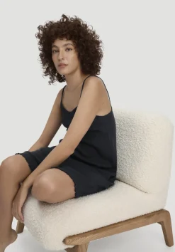 hessnatur Pointelle Nachthemd PURE COTTON aus reiner Bio-Baumwolle von|Damen Nachtwäsche|Nachtwäsche