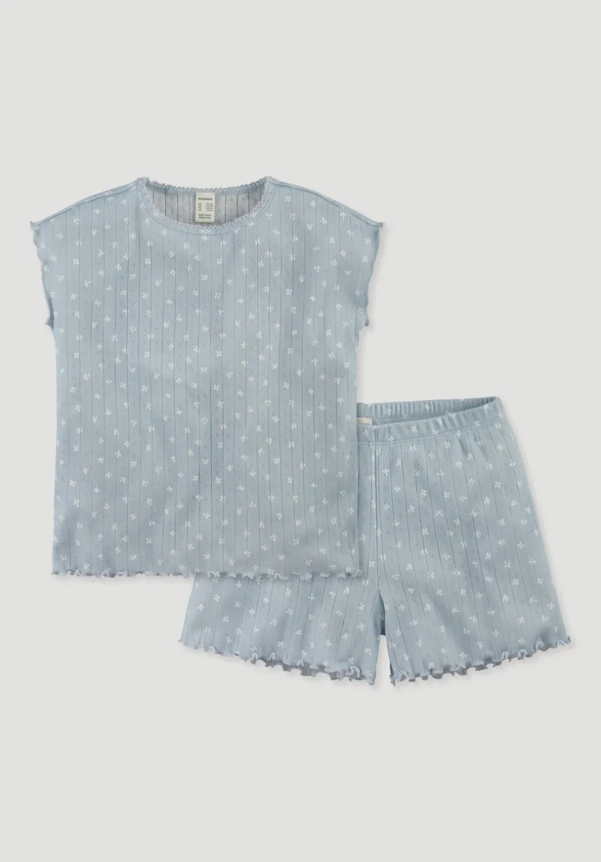 hessnatur Pointelle Pyjama PURE COTTON aus reiner Bio-Baumwolle von| Nachtwäsche|Kids Nachtwäsche