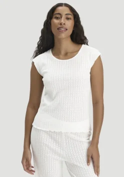 hessnatur Pointelle Schlafshirt PURE COTTON aus reiner Bio-Baumwolle von|Damen Nachtwäsche|Nachtwäsche
