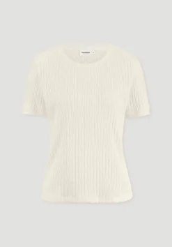 hessnatur Pointelle T-Shirt Regular aus reiner Bio-Baumwolle von|Damen Shirts & Tops