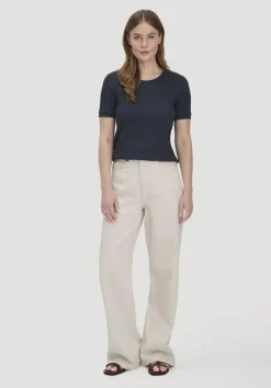 hessnatur Pointelle T-Shirt Regular aus reiner Bio-Baumwolle von|Damen Shirts & Tops