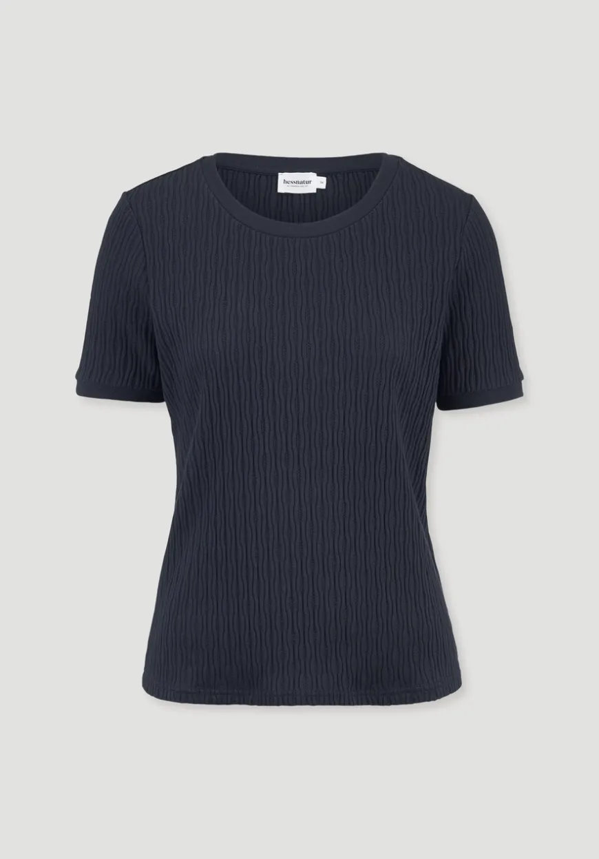 hessnatur Pointelle T-Shirt Regular aus reiner Bio-Baumwolle von|Damen Shirts & Tops