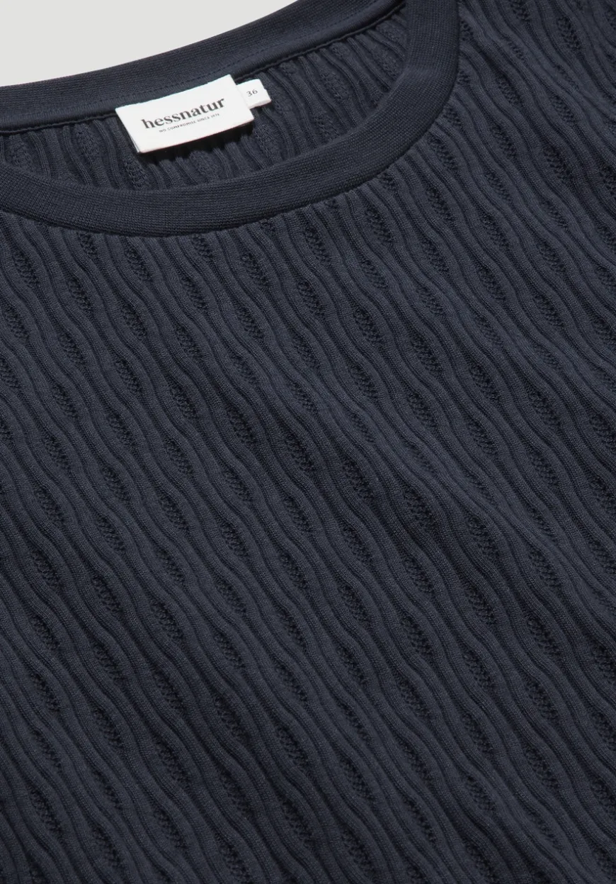 hessnatur Pointelle T-Shirt Regular aus reiner Bio-Baumwolle von|Damen Shirts & Tops