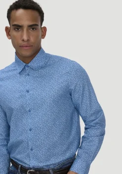 hessnatur Print Hemd Regular aus reiner Bio-Baumwolle von|Herren Hemden