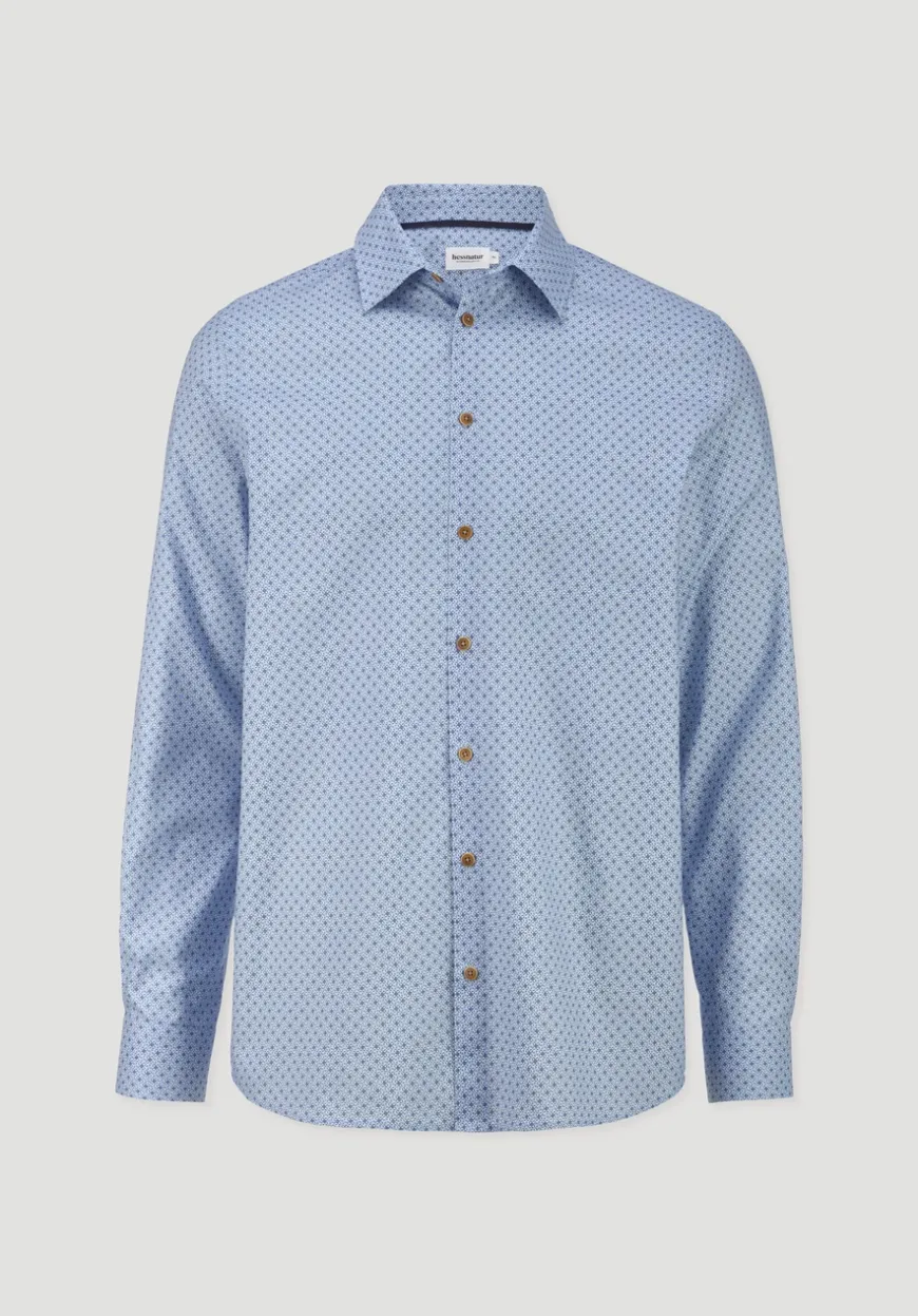 hessnatur Print Hemd Regular aus reiner Bio-Baumwolle von|Herren Hemden