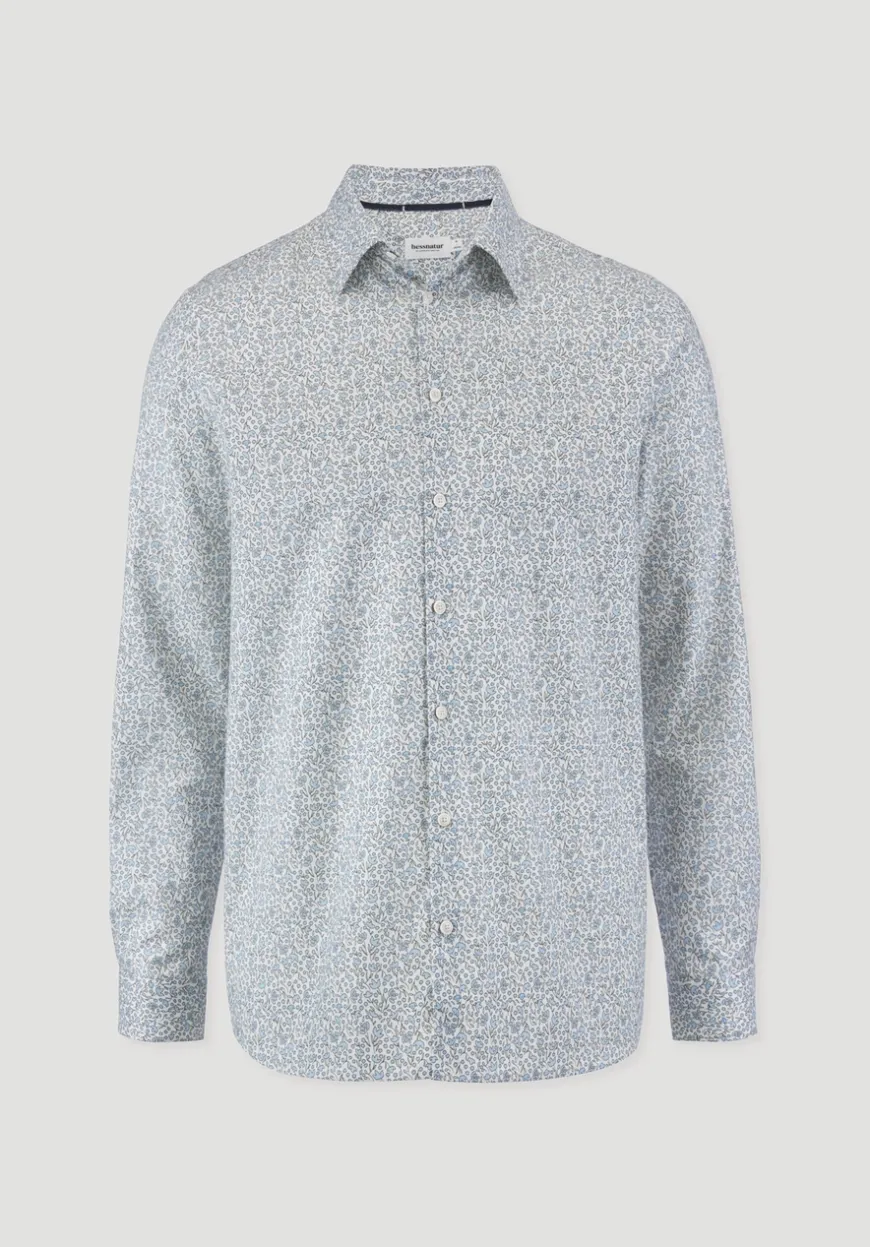 hessnatur Print Hemd Regular aus reiner Bio-Baumwolle von|Herren Hemden