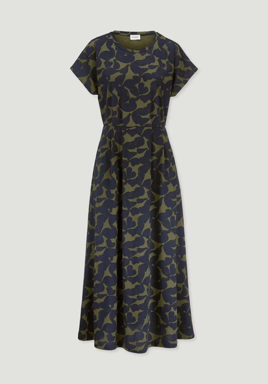 hessnatur Print Jersey Kleid Knöchellang Relaxed aus reiner Bio-Baumwolle von|Damen Kleider & Röcke