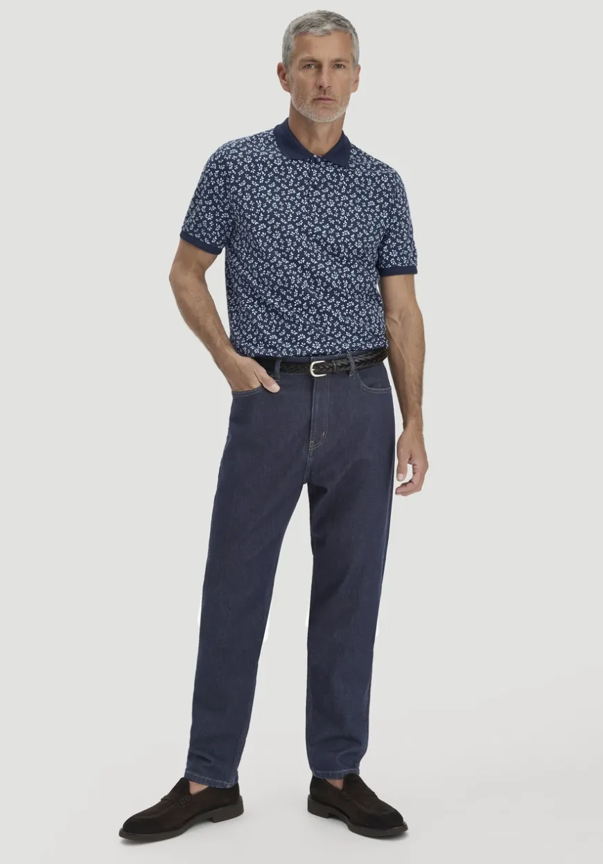 hessnatur Print Piqué Polo Relaxed aus reiner Bio-Baumwolle von|Herren T-Shirts