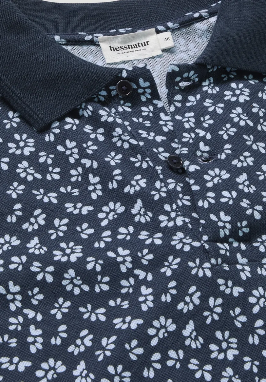 hessnatur Print Piqué Polo Relaxed aus reiner Bio-Baumwolle von|Herren T-Shirts